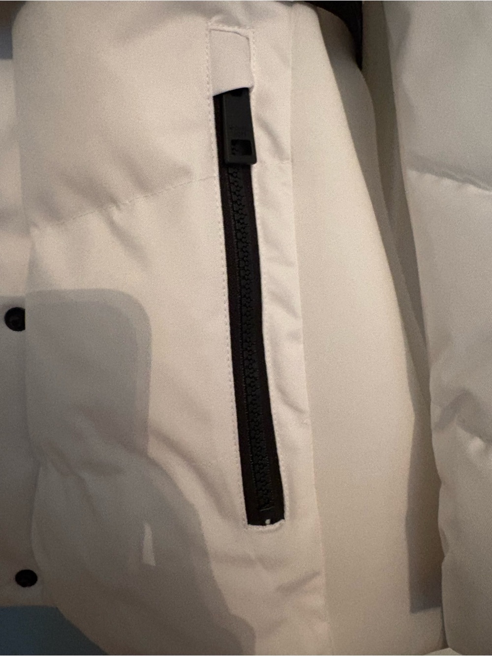 NWT Michael Kors White Belted Puffer Coat with Fur-Trim Hood sz S - Picture 9 of 14